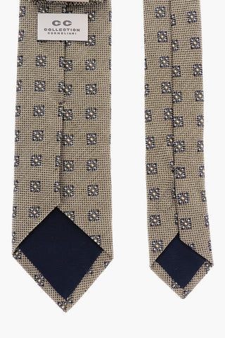 CC COLLECTION Patterned Silk and Cotton Tie