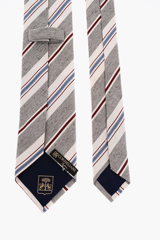 Regimental Striped Silk and Cotton Tie