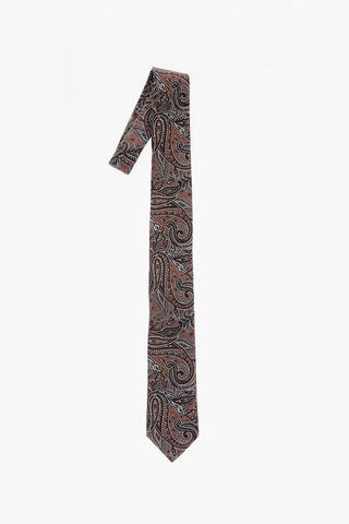 CC COLLECTION Cravatta Motivo Paisley in Seta