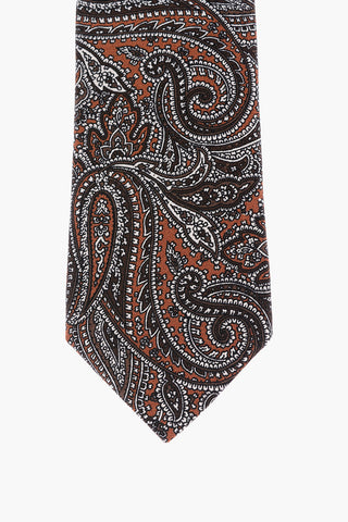 CC COLLECTION Cravatta Motivo Paisley in Seta