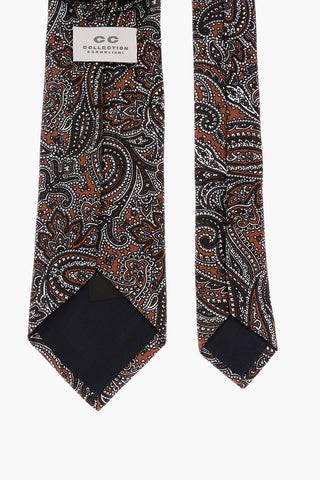 CC COLLECTION Cravatta Motivo Paisley in Seta