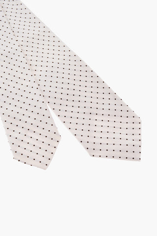 CC COLLECTION Cravatta Ascot in Seta a Pois