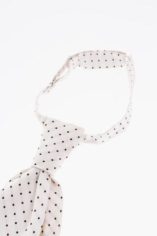 CC COLLECTION Cravatta Ascot in Seta a Pois