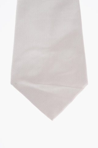 Polka Dot Silk Ascot Tie