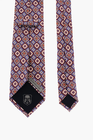 Mosaic Motif Silk Tie