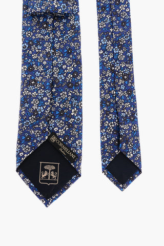 Floral Patterned Silk Tie
