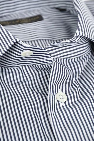 Camicia a Righe Awning con Collo Francese