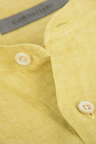 Mandarin Collar Flax Shirt