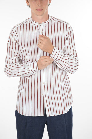 Mandarin Collar Flax Shirt