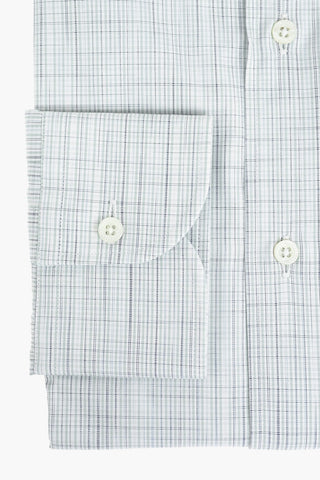 Standard Collar Tartan Motif Cotton Shirt