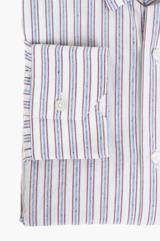 CC COLLECTION Balanced Stripe Cotton Blend Shirt