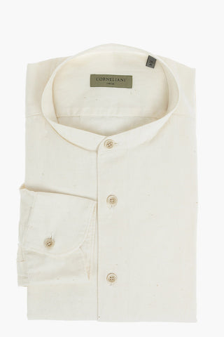 CIRCLE Recycled Cotton Shirt with Mandarin Collar