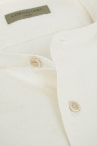 CIRCLE Recycled Cotton Shirt with Mandarin Collar