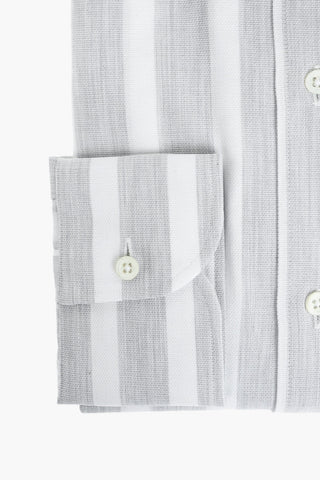 Camicia a Righe Awning in Cotone a Nido d'Ape