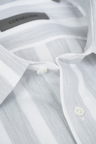 Camicia a Righe Awning in Cotone a Nido d'Ape