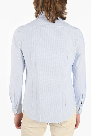 Standard Collar Fil a Fil Cotton Blend Shirt