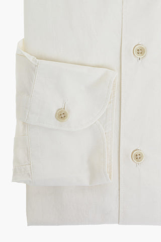 CIRCLE Poplin Recycled-cotton Shirt with Mandarin Collar