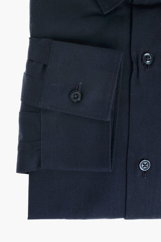 CC COLLECTION Standard Collar Twill Cotton Shirt