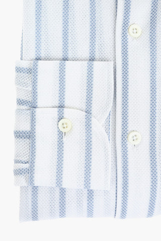 Awning Stripe Honeycomb Cotton Shirt