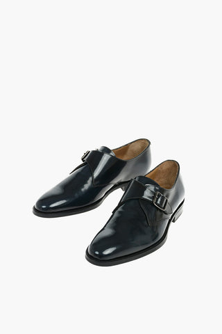 Leather Monk Strap Shoes With Rubber Soles