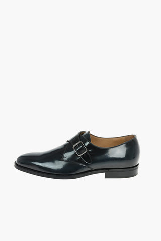 Leather Monk Strap Shoes With Rubber Soles