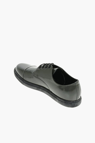 ID Patent Leather Derby Shoes With Rubber Soles