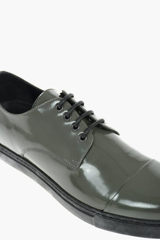ID Patent Leather Derby Shoes With Rubber Soles