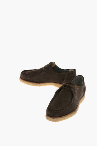 Suede Leather Elegant Shoes With Rubber Soles
