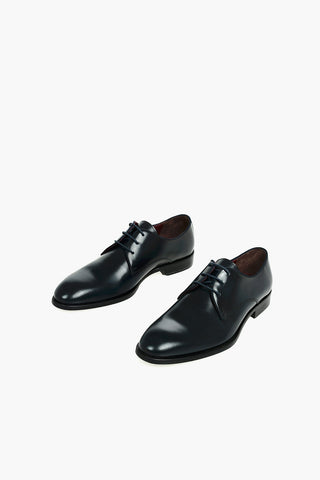 Leather Derby Shoes With Rubber Soles