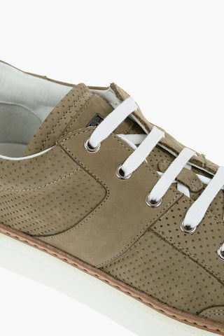 Suede Leather Sneakers With Rubber Soles