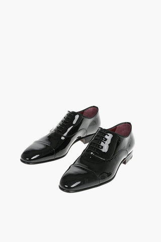 Patent Leather Oxford Shoes With Leather Sole