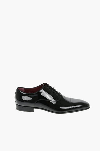 Patent Leather Oxford Shoes With Leather Sole