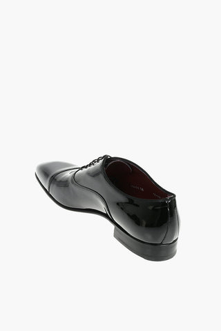 Patent Leather Oxford Shoes With Leather Sole