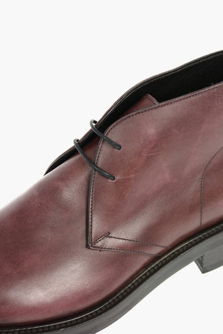 Leather Desert Boots With Rubber Soles