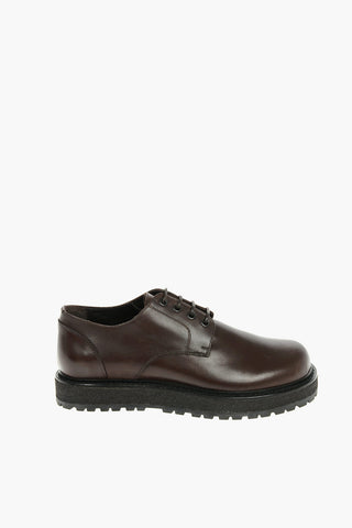 ID Scarpe Derby In Pelle Con Suola In Gomma