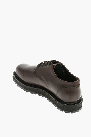 ID Scarpe Derby In Pelle Con Suola In Gomma