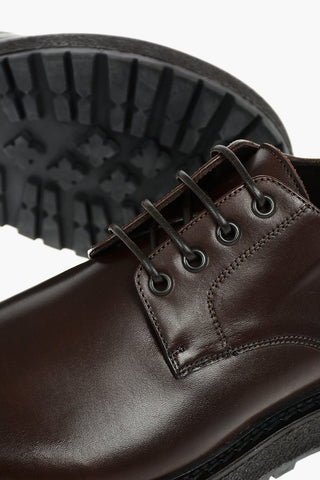 ID Scarpe Derby In Pelle Con Suola In Gomma