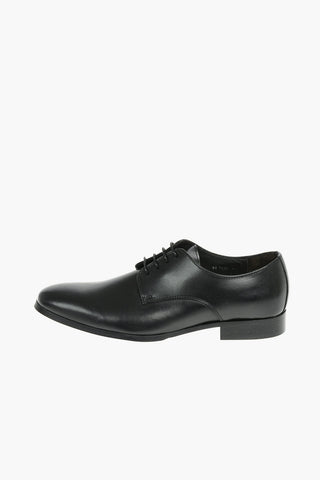 Leather Derby Shoes With Rubber Sole