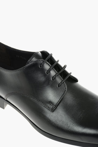 Leather Derby Shoes With Rubber Sole