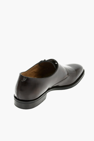 Leather Monk Strap Shoes With Rubber Soles