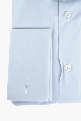 Poplin Cotton Shirt with Double Cuffs