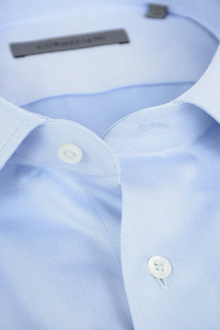 COUTURE Camicia in Twill di Cotone con Collo Italiano