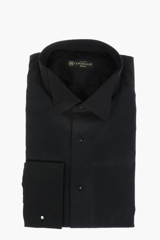Double-cuff Jacquard Cotton Ceremony Shirt
