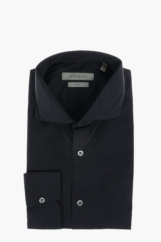 Standard Collar SLIM FIT Popeline Cotton Shirt