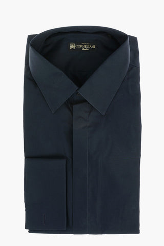 Poplin Cotton Ceremony Shirt with Double Cuffs