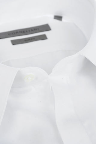 Camicia Slim Fit in Poplin di Cotone con Pochette