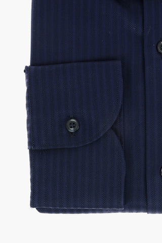 CC COLLECTION Jacquard Cotton Shirt with Standard Collar