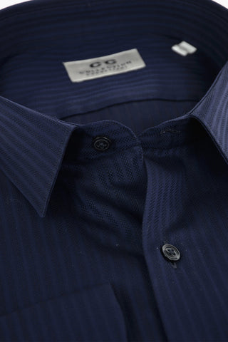 CC COLLECTION Jacquard Cotton Shirt with Standard Collar