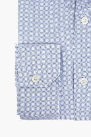 Camicia in Cotone Wrinkle-free con Motivo Geometrico