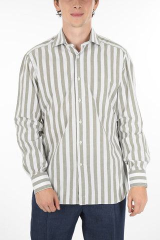 SARTORIA Camicia NOBLE in Poplin di Cotone con Collo Francese